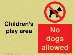Children's play area. No dogs allowed